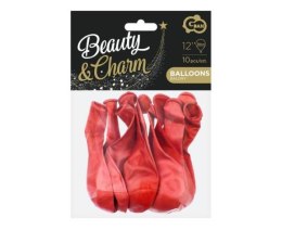 Balony Beauty&Charm, metaliki czerwone 12