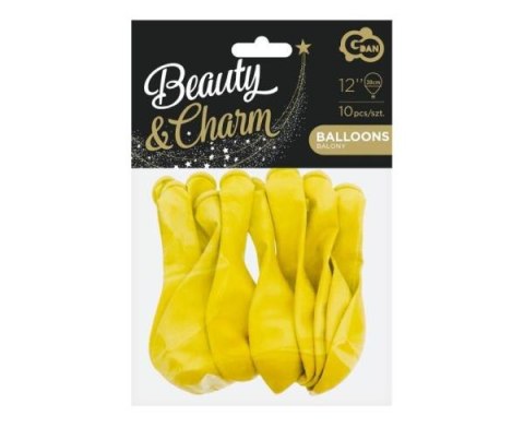 Balony Beauty&Charm, pastelowe żółte 12"/ 10 szt. CB-1PZO