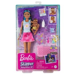 Barbie Opiekunka Usypianie maluszka + Lalka i bobas HJY34 MATTEL