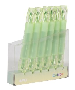 Marker fluorescencyjny z podwójną końcówką Apli Kids - Candy Zielony