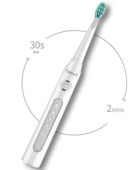 Szczoteczka soniczna elektryczna Fairywill D7 biała + 4 końcówki