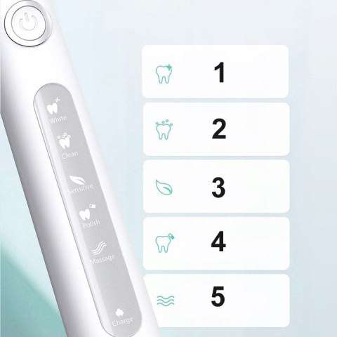 Szczoteczka soniczna elektryczna Fairywill D7 biała + 4 końcówki