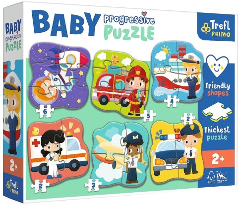 TREFL 44001 Puzzle Baby Progressive - Zawody i pojazdy