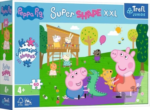 TREFL 50011 Puzzle 60 XXL Zabawy z braciszkiem / Peppa Pig