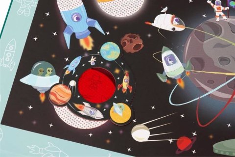 Scratch, 2 w 1 Puzzle magnetyczne i gra Szukaj z lupą - Kosmos 80 el.