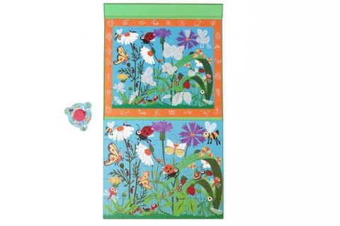 Scratch, 2 w 1 Puzzle magnetyczne i gra Szukaj z lupą - Robaczki 30 el.