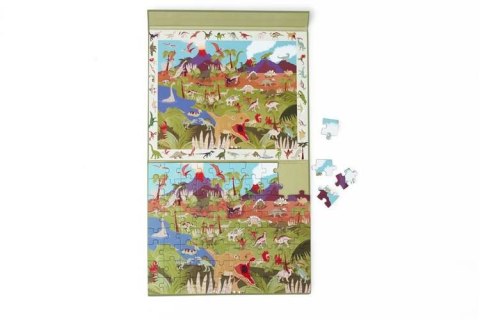 Scratch, 2 w 1 Puzzle magnetyczne i gra obserwacyjna - Diznozaury 80 el.