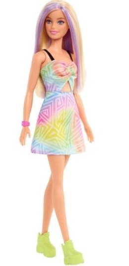 Lalka Barbie Fashionistas Sukienka geometryczny wzór HBV22 MATTEL
