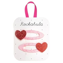 Rockahula Kids - 2 spinki do włosów Love Heart Glitter