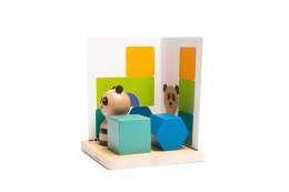 BS Toys, drewniana gra logiczna - Łamigłówka puzzle 3D Panda