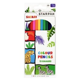 Kredki ołówkowe 12 kolorów Safari Starpak