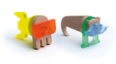 Lekkid, drewniane magnetyczne klocki konstrukcyjne - Dżungla