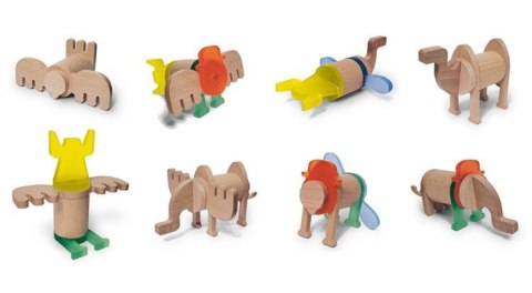 Lekkid, drewniane magnetyczne klocki konstrukcyjne - Dżungla