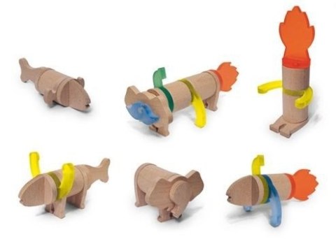 Lekkid, drewniane magnetyczne klocki konstrukcyjne - Dżungla