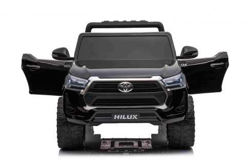 Toyota Hilux na akumulator dla dzieci Czarny Pickup + Napęd 4x4 + Pilot
