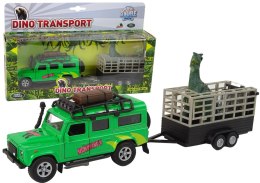 Auto Land Rover z Transporterem Dinozaur Metal 520178
