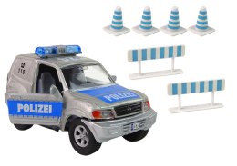 Auto Policja z Przyczepą Znaki Drogowe Metal HXCL009