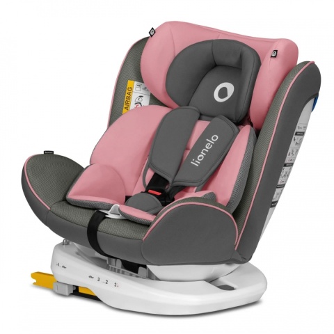 BASTIAAN Isofix 0-36kg 360° Lionelo fotelik samochodowy - Pink Baby