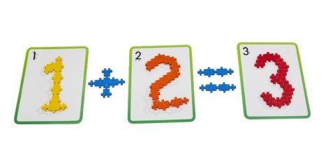 Plus-Plus, Mini Mix 2000 szt. ABC 123 - 4 płytki , 80 zadań kart pracy Learn to build