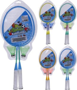 Badminton zestaw 2x rakietka, 2x lotka mix cena za 1 szt