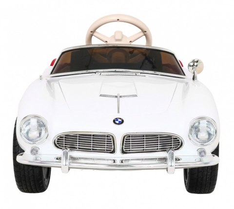 Autko BMW 507 Retro elektryczne dla dzieci Biały roadster