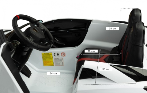 Pojazd na akumulator Toyz Lamborghini Aventador SVJ WHITE