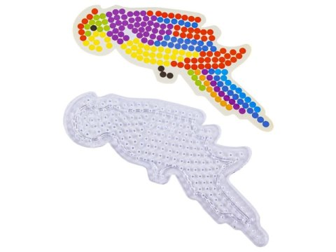 Koraliki do prasowania, Prasowanka, Szablon, Saszetka KOLOROWA PAPUGA, ARA