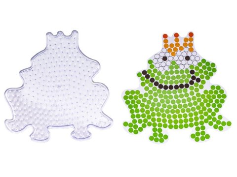 Koraliki do prasowania, Prasowanka, Szablon, Saszetka ZACZAROWANA ŻABKA, ŻABA W KORONIE