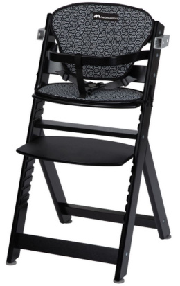 TIMBA Bebeconfort krzesełko do karmienia z wkładką - Deep Black / Geometric