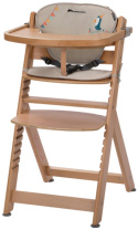 TIMBA Bebeconfort krzesełko do karmienia z wkładką - Natural Wood / Happy Day