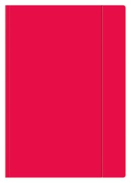 Teczka z gumką A4+ jednokolorowa czerwona INTERDRUK p10 cena za 1szt