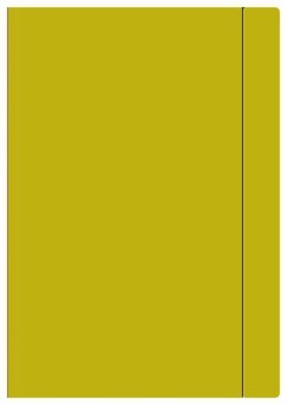 Teczka z gumką A4+ jednokolorowa żółta INTERDRUK p10 cena za 1szt