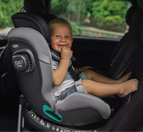 Voyager Maxi i-Size Zopa 0-19,5 kg do 135 cm fotelik 360 obrotowy samochodowy IsoFix - Silver Grey