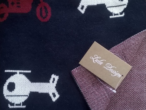 Lula Design Bawełniany kocyk niemowlęcy 80 cm x 100 cm KLD-128 POJAZDY