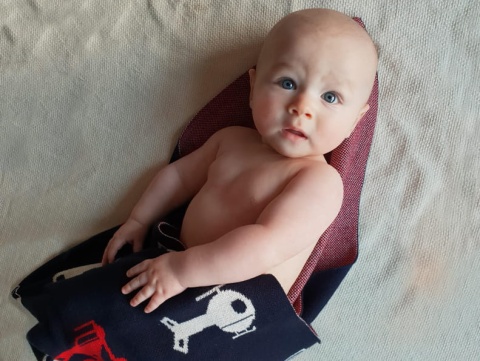 Lula Design Bawełniany kocyk niemowlęcy 80 cm x 100 cm KLD-128 POJAZDY