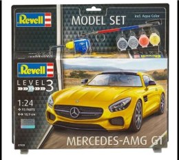 Model samochodu do sklejania 1:24 67028 Mercedes-AMG GT Revell + 4 farbki, pędzelek, klej