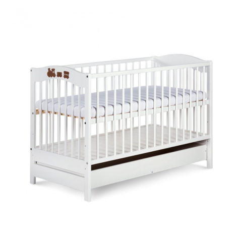 Klupś Łóżeczko drewniane RADEK V z szufladą 120x60cm