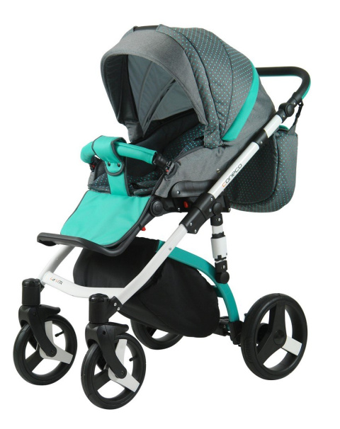 La Vita 3w1 Coneco wózek wielofunkcyjny + fotelik Kite 0-13kg miętowy