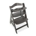 ALPHA+ Hauck krzesełko do karmienia drewniane - Select Charcoal
