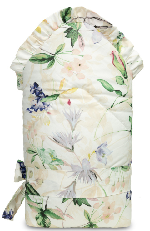 Dwustronny rożek z falbanką Becik Niemowlęcy Sensillo 75x75 - MAGNOLIA