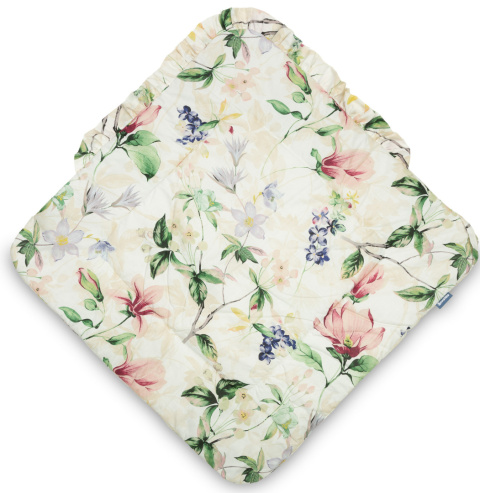 Dwustronny rożek z falbanką Becik Niemowlęcy Sensillo 75x75 - MAGNOLIA