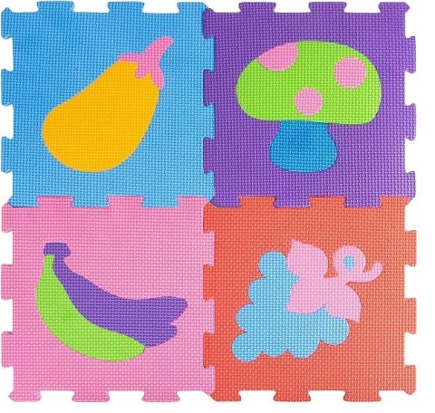 Mata Piankowa Puzzle Piankowe Owoce Kolorowe #CZ