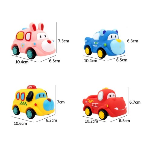 AUTKO WINYLOWE Z NAPĘDEM PULL BACK. MIX 4 WZORÓW