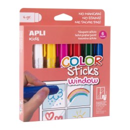 Farby do malowania po szkle Apli Kids - 6 kolorów