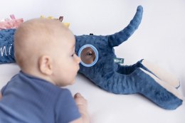 HENCZ 712 Sensoryczny Jamnik niebieski-ochraniacz do łóżeczka,osłonka,kokon,gniazdo niemowlęce, wałek do karmienia