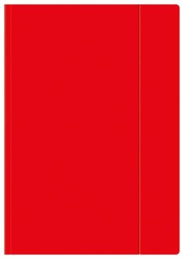 Teczka z gumką A4+ 40mm 450g czerwona INTERDRUK
