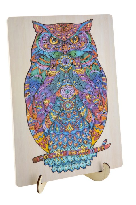 Drewnianie puzzle- sowa, 130 elementów