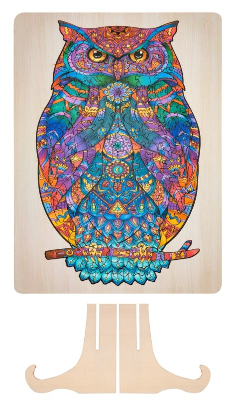 Drewnianie puzzle- sowa, 130 elementów
