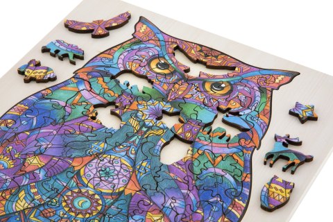 Drewnianie puzzle- sowa, 130 elementów