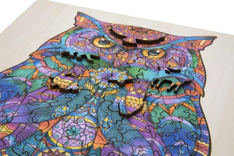 Drewnianie puzzle- sowa, 130 elementów